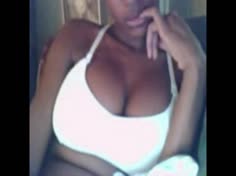 Busty Ebony Chick on Webcam